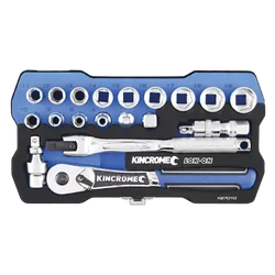 Kincrome Lok-On Socket Set 19 Piece 3/8" Drive - Metric