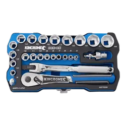 Kincrome Lok-On Socket Set 26 Piece 1/4" & 3/8" Drive - Metric