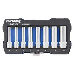 Kincrome Lok-On Socket Set 8 Piece 1/4" Drive - Metric