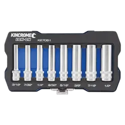 Kincrome Lok-On Socket Set 8 Piece 1/4" Drive - Imperial
