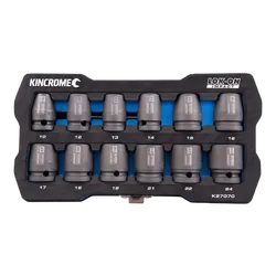 Kincrome Lok-On Impact Socket Set 12 Piece 1/2" Drive