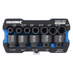Kincrome Lok-On Impact Socket Set 12 Piece 3/8" Drive - Imperial