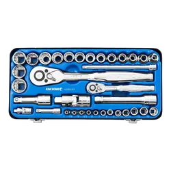 Kincromesocket Set 35 Piece 1/4 & 1/2" Drive - Metric