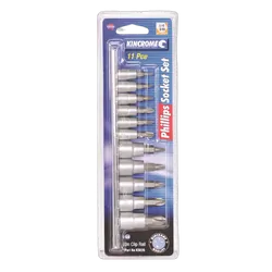Kincrome Phillips Socket Set 11 Piece 1/4 & 3/8" Drive