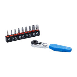 Mini Ratchet Tamperproof Torx Bit Set 10 Piece