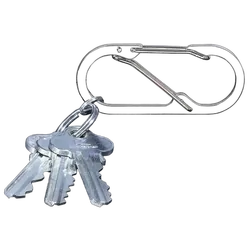 Bico Australia Keysafe Oval Carabiner Keyring Silver