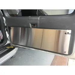 Rear Door Drop Down Table to suit Toyota Prado 120 / Lexus GX 470 [Natural Stainless]