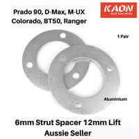 2 x 6mm coil strut spacers for TOYOTA Prado 90, DMax, MUX, Colorado, BT50 & Ranger