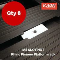 M8 Aluminium Slot Nuts to suit Rhino-Rack Pioneer Platform Rack [Qty: 8 Pack]