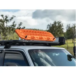 Angled Wind Deflector Maxtrax & TRED Mounts to suit Rhino-Rack Pioneer Platform [4 Slat Rack]