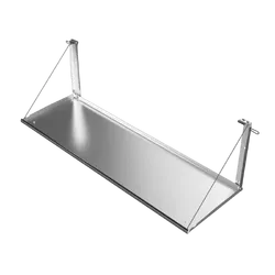 Rear Door Drop Down Table and Cage to suit Toyota Prado 120 / Lexus GX 470 [Natural Stainless]