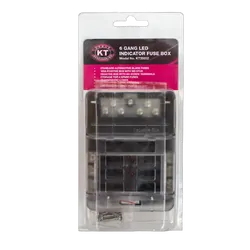 KT Accessories 6 Gang Fuse Box with LED Indicator for Faulty Fuses, Negative Bus