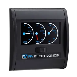 RV Electronics LCD Double Tank Water Level Indicator And Voltmeter Combination