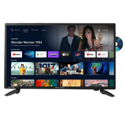 ENGLAON 27" Full HD Android Smart 12V TV with Built-in DVD player & Chromecast