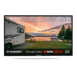 ENGLAON 32'' HD Smart 12V TV With Built-in Chromecast and Bluetooth Android 11