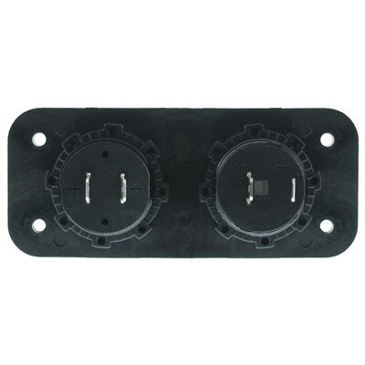 Dual Flush Mount With 1 X Cigarette & 1 X Voltmeter Meter With Acc Cover