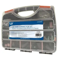Dt Type Black Conn Kit[315Pcs] Includes Crimping Tool #16 Green Band Terminals