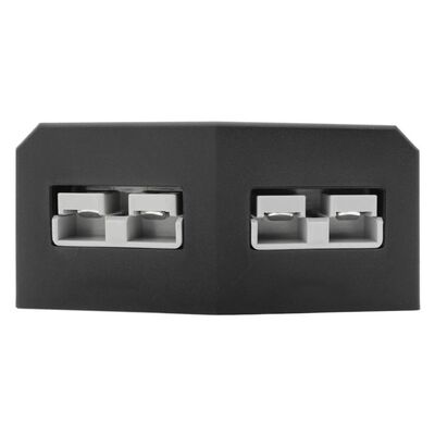 Dual 50A Connector Surface Mnt Grey Plugs And Black Panel