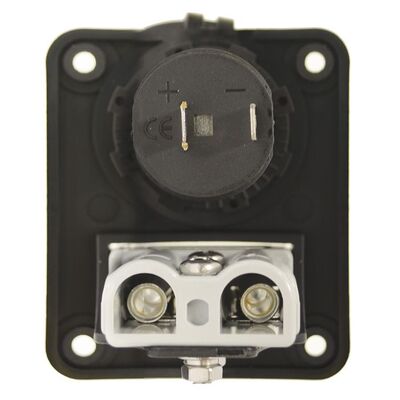 50A Connector & Dc Socket Panel Mount Grey Plug And Black Panel