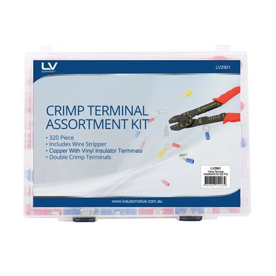 Crimp Terminal Assortment Kit 320Pcs X Terminals + Crimper