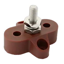 M6 X 31.5Mm Red Power Post 48V/100A S/S Stud & Washer Nylon & Fibreglass Base