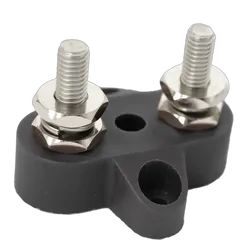 M8X32.5Mm Blk Twin Power Post 48V/200A S/S Stud & Washer Nylon & Fibreglass Base