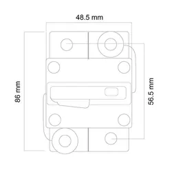 250A 48Vdc H/D Circuit Breaker Surface Mount Manual Reset 3/8In-16 Stud Size Rating Ip67
