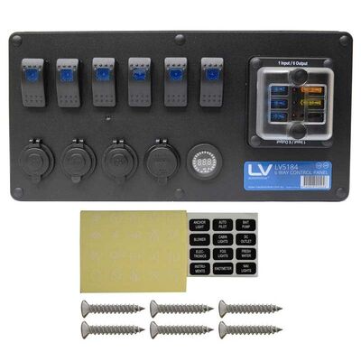 LV Automotive 12/24V 6 WAY CONTROL PANEL