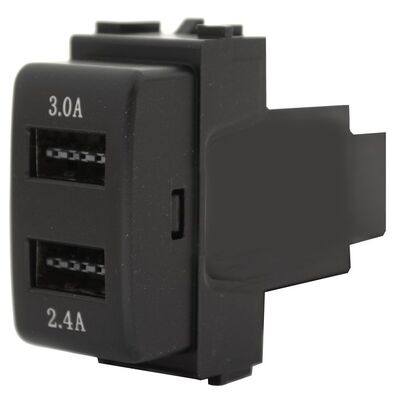 Nissan 2Xusb Port3.0/2.4A 1998-2013; Hole Size 40.5X21.3 38.4X19.9Mm Orange Led