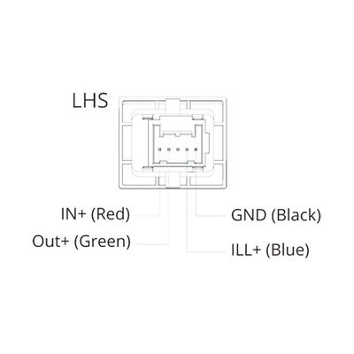 Vw Amarok Drv.Light Switch Lhs 22.1X16.2Mm Hole Size Amarok 2018 - On Red Led