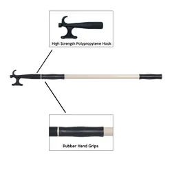 Oceansouth Boat Hook Telescopic Bright Aluminium 1.18m - 2.04m