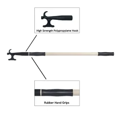 Oceansouth Boat Hook Telescopic Small Bright Aluminium 0.6m - 1.05m