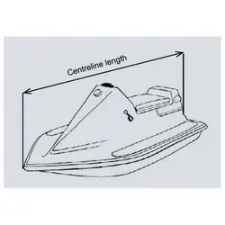 JET SKI PWC Cover 1 Seat 2.55M to 2.95M Black Grey