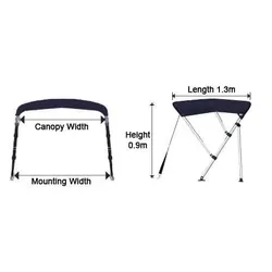 Oceansouth 3 Bow Whitewater Pro Bimini 1.7 - 1.9M Black + Rocket Launcher