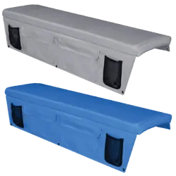 Oceansouth Boat Bench Cushion & Side Pockets 1500mm x 400mm Grey