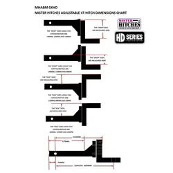 Roadsafe Bolt Adjustable Ball Mount - fits 50mm Receivers Drop: 190mm | Rise: 165mm