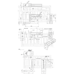 Ball Mount Adjustable Extra Heavy Duty 4000Kg - 5 Hole