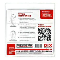 Mawby Hook Trailer Safety Chain Coupling 13mm 2pk