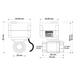 Topargee Motorised Shut-Off Valve 1/2" BSP