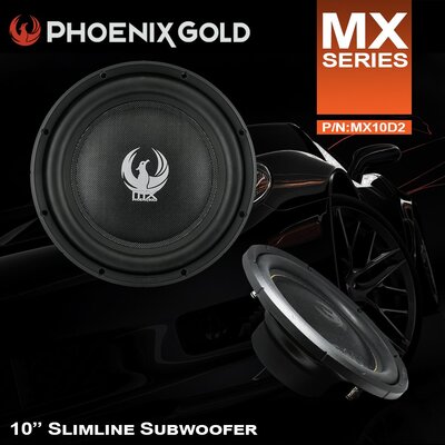 Phoenix Gold Mx Series 10" Dual 2Ohm Shallow Subwoofer