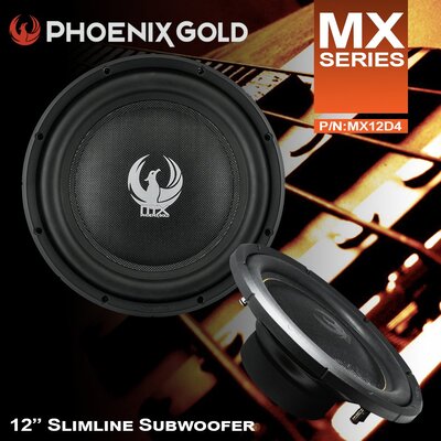 Phoenix Gold Mx Series 12" Dual 4Ohm Shallow Subwoofer