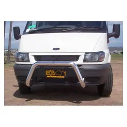 ECB 76mm Nudge Bar to Suit Ford Transit VM RWD Only 09/2006-08/2014 Silver Hammer Tone