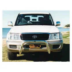 ECB 76mm Nudge Bar to Suit Toyota Landcruiser 100 Series IFS 04/98 to 10/07 Polished