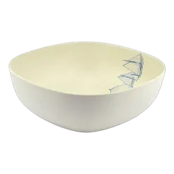 NautiGo Bamboo Salad Bowl - 23cm - 'Sail Away'