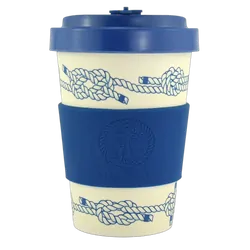 NautiGo Bamboo Travel Mug - 400ml - 'Nautical Knots'