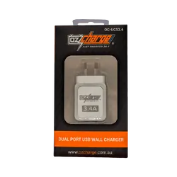 Ozcharge Dual Usb 3.4A Wall Charger