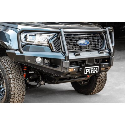 Piak Post Bar To Suit Ford Ranger and Everest With Black Recovery Points and Black Under Body Protection
