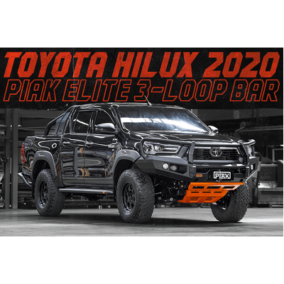 Piak Elite No Loop To Suit Hilux 2020 Onwards With Orange Recovery Points & Orange Under Body Protection