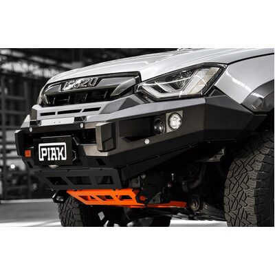 Piak Elite No Loop To Suit Hilux 2020 Onwards With Black Recovery Points and Orange Underbody Protection