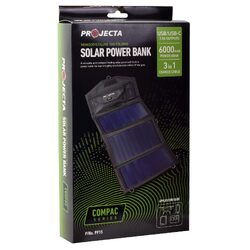 Projecta 15W Personal Folding Solar Panel With Power Bank